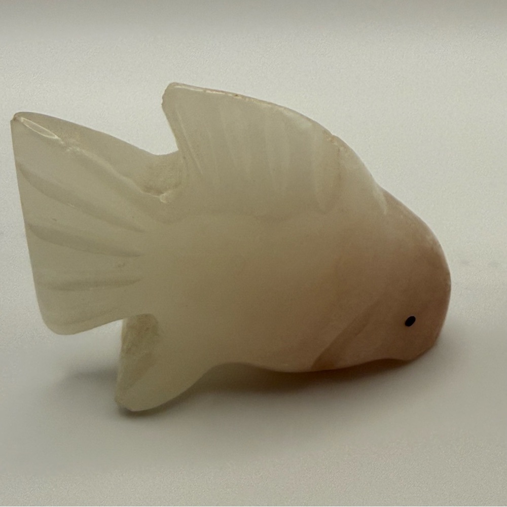 Vintage 3in Onyx Fish And Onyx Sea Horse Shape Figurine Decorative Home Ocean - Picture 3 of 10